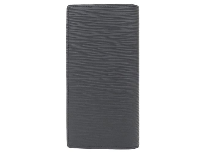 Louis Vuitton Epi + Monogram Eclipse Portefeuille Brazza Wallet Negro Azul - vista 2
