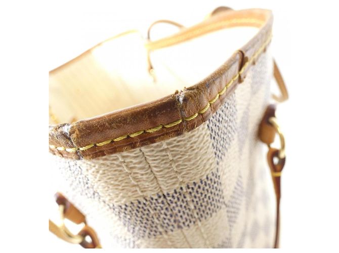 Louis Vuitton Damier Azur Neverfull MM Handtasche Blau - Ansicht 4