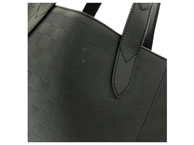 Borsa Louis Vuitton Damier Infini Cabas Voyage Nero - vista 4