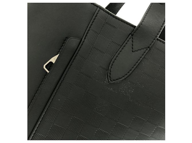 Borsa Louis Vuitton Damier Infini Cabas Voyage Nero - vista 5
