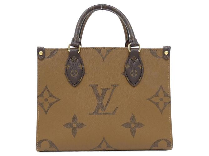 Borsa Louis Vuitton Monogram Giant OnTheGo PM Marrone - vista 2