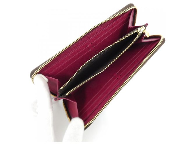 Louis Vuitton Monogram Portefeuille Clemence Wallet Braun Fuschia - Ansicht 6