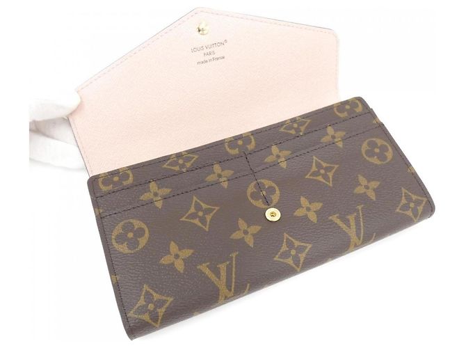 Louis Vuitton Monogram Portefeuille Sarah M62235 Wallet Castaño Rosa - vista 3