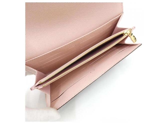 Louis Vuitton Monogram Portefeuille Sarah M62235 Wallet Castaño Rosa - vista 4