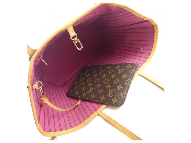 Louis Vuitton Monogram V Neverfull MM Handtasche Braun Rot - Ansicht 8