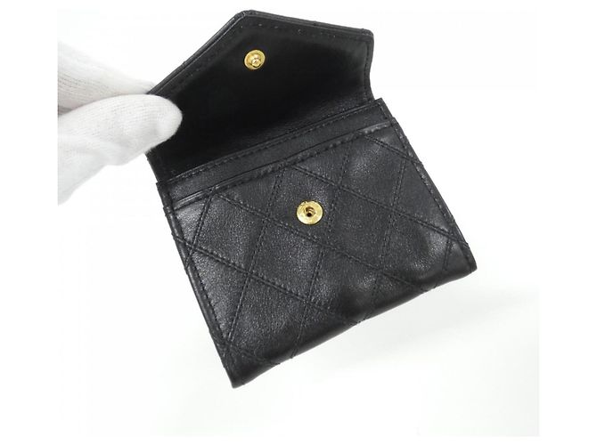 Monedero Chanel de piel negra Negro - vista 4