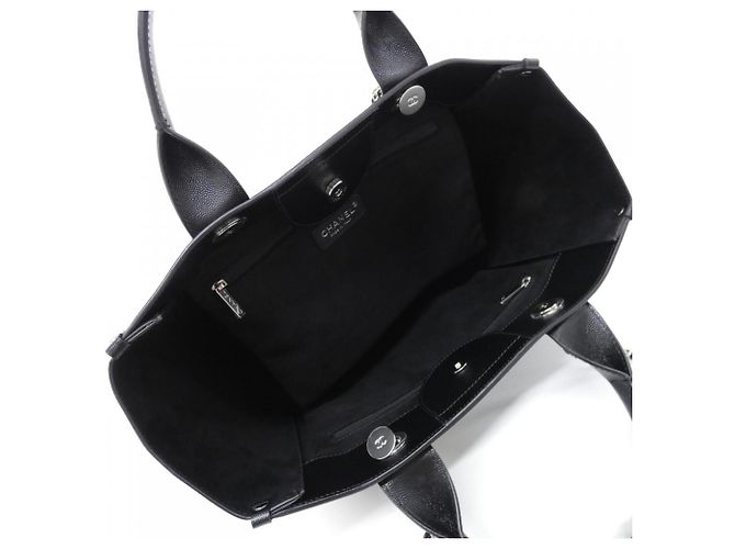 Borsa Chanel Deauville Line 57069 Nero - vista 5