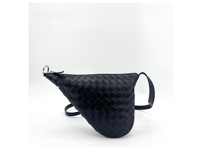 Bottega Veneta Virgule Intrecciato Nappa Piccolo Nero - vista 2