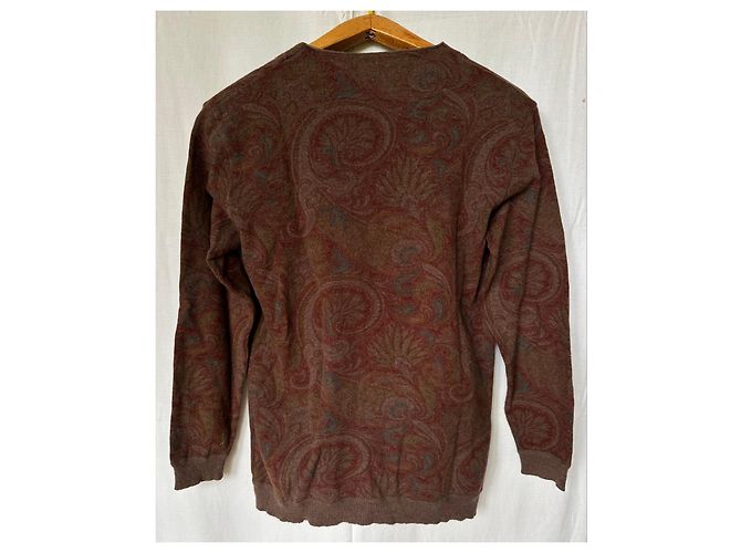 Etro brauner Wollcardigan mit Paisley-Muster - Ansicht 3