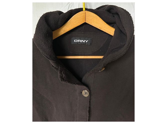 Autre Marque Sudadera con capucha ORNY marrón de algodón - vista 2