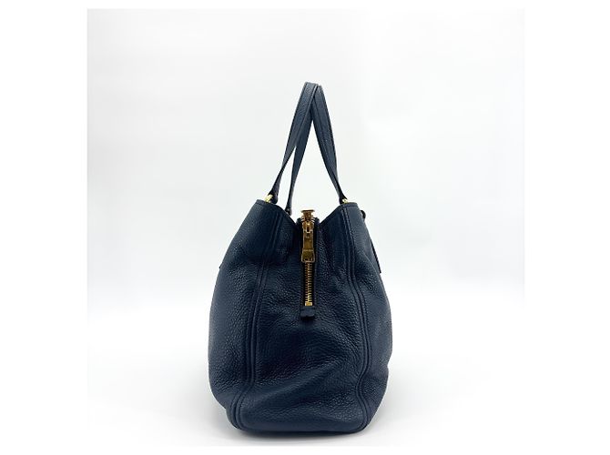 Miu Miu Phenix Convertible Leather Medium Blu navy - vista 3