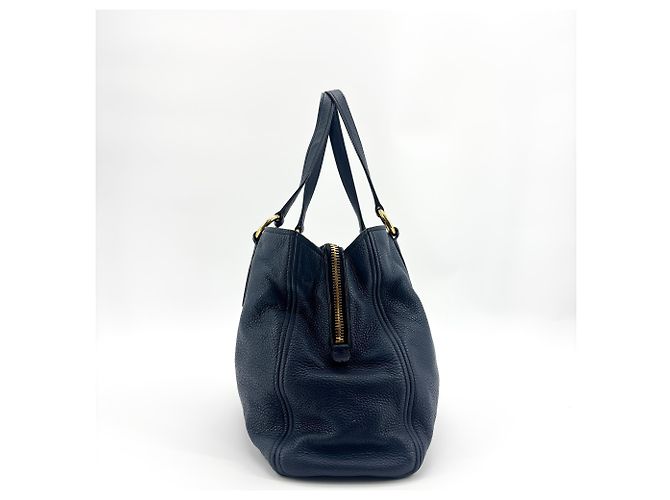 Miu Miu Phenix Convertible Leather Medium Blu navy - vista 4