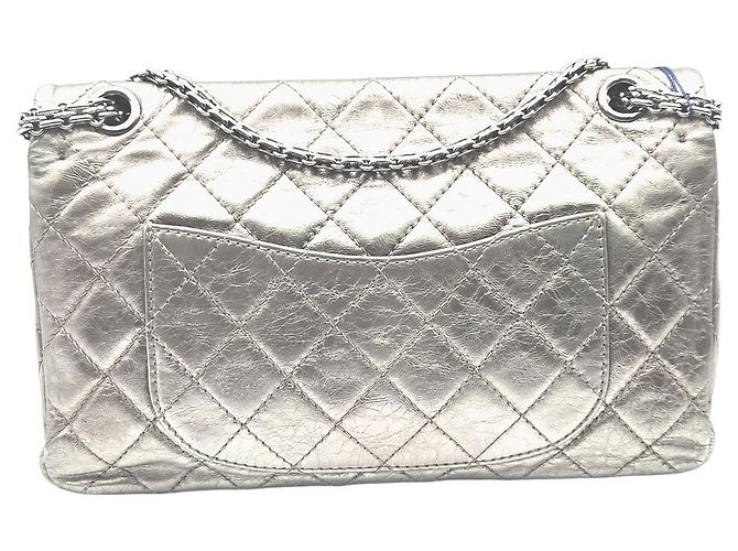 Chanel Reissue 2.55 Borsa in Pelle Matelassé Metallica 28 Metallico - vista 2