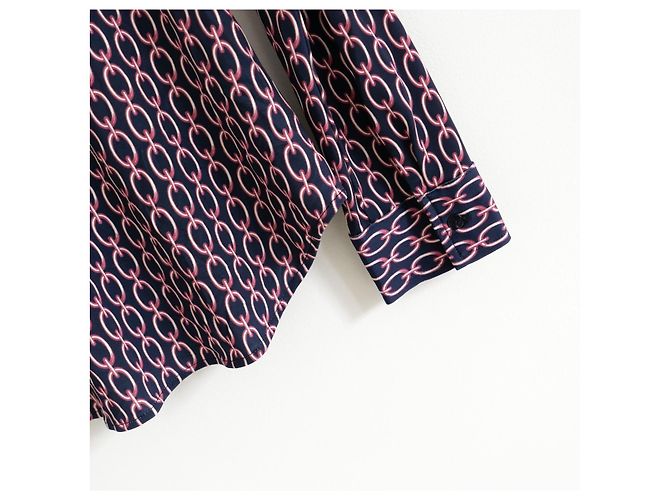 L'Agence Blusa L’Agence Harmony Chain Print Rosa Azul escuro - vista 5