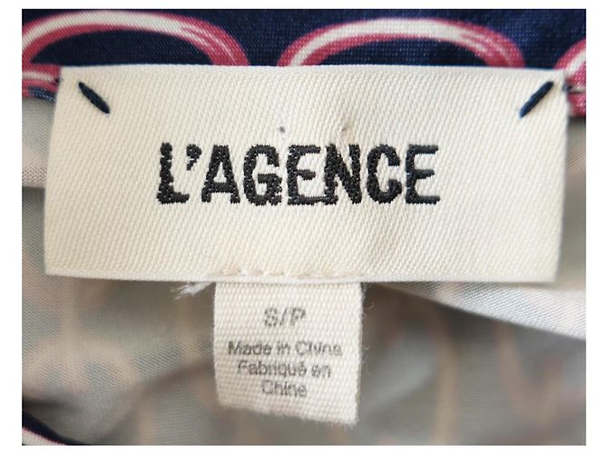 L'Agence Blusa L’Agence Harmony Chain Print Rosa Azul escuro - vista 6