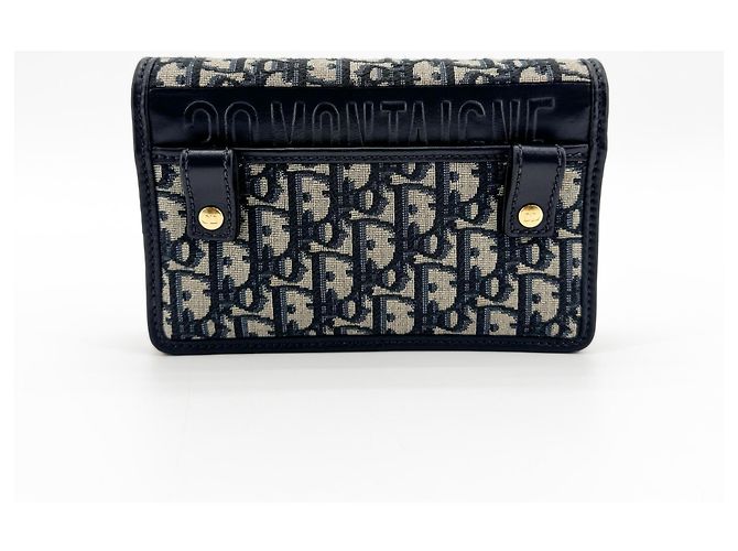 Christian Dior 30 Montaigne 2-in-1 Oblique Canvas Blu navy - vista 2