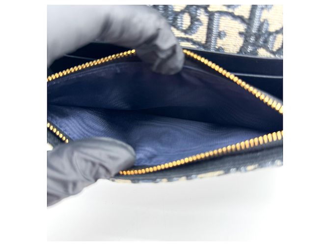 Christian Dior 30 Montaigne 2-in-1 Oblique Canvas Blu navy - vista 5