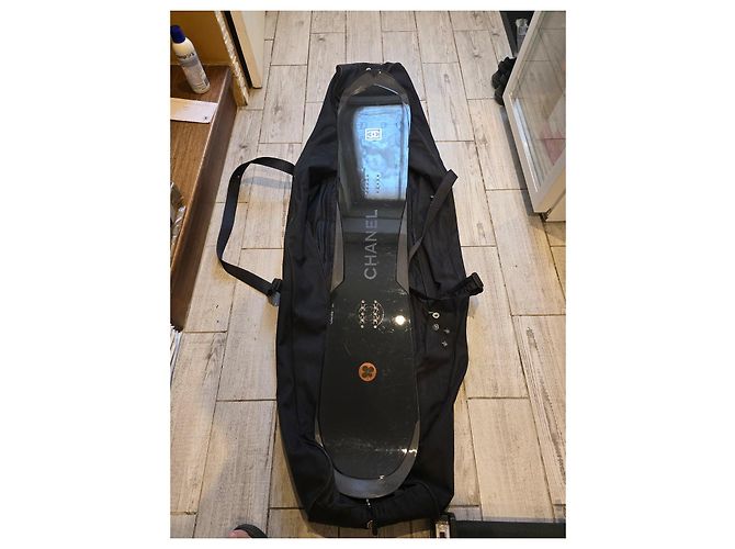 Chanel Black Snowboard with Bindings - view 12