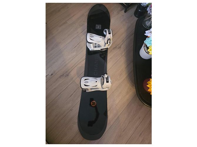 Chanel Black Snowboard with Bindings - view 2