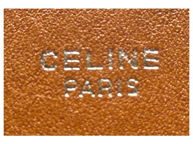 Céline Cintura Celine Triomphe in pelle con fibbia oro e marrone Sabbia - vista 8