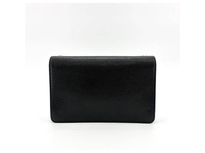 Clutch Miu Miu in pelle decorata con cristalli e perle, Medium Nero - vista 2