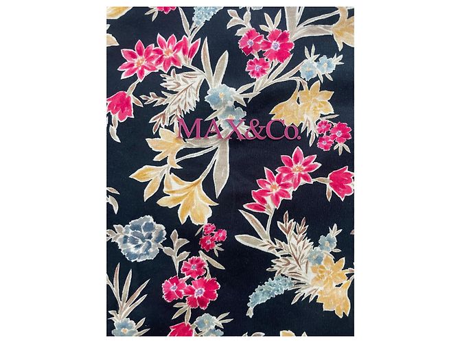 Autre Marque Max&Co T-shirt floreale in cotone - Nero Multicolore - vista 3