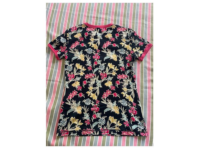 Autre Marque Max&Co T-shirt floreale in cotone - Nero Multicolore - vista 4