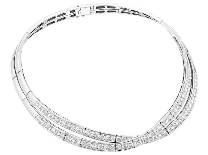 Van Cleef & Arpels Halskette, "Avignon", Weißgold, Diamanten. - Ansicht 3
