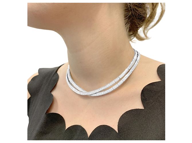 Van Cleef & Arpels Halskette, "Avignon", Weißgold, Diamanten. - Ansicht 6