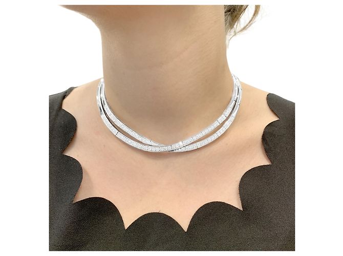 Van Cleef & Arpels Halskette, "Avignon", Weißgold, Diamanten. - Ansicht 7