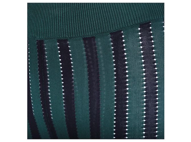 Calças de malha de algodão às riscas verde e azul marinho Marni - vista 4