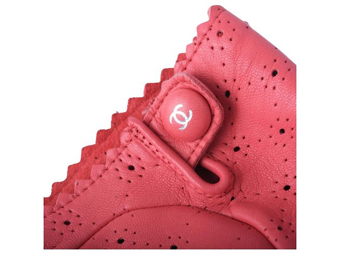 Chanel Leder-Motorradhandschuhe ohne Finger für Damen in Rosa Pink - Ansicht 3