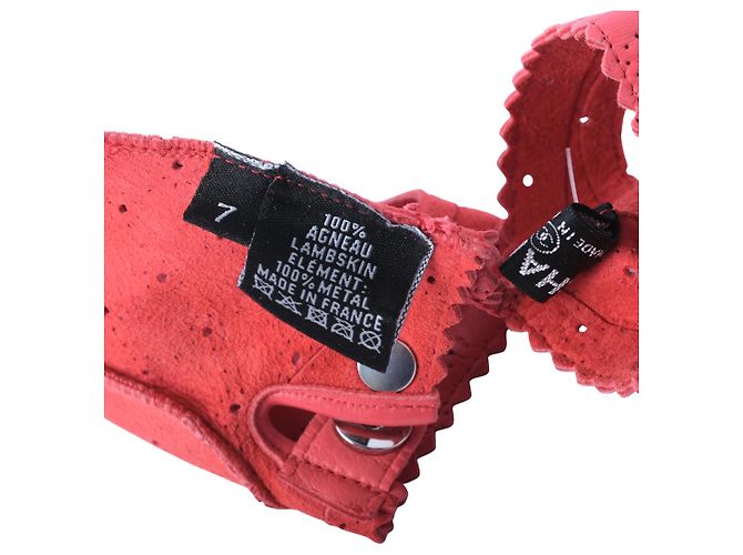 Chanel Leder-Motorradhandschuhe ohne Finger für Damen in Rosa Pink - Ansicht 5