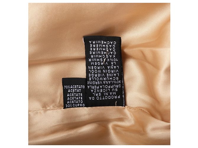 Conjunto de Casaco e Saia La Perla Openspace Beige em Lã Virgem e Cachemir Cru - vista 10