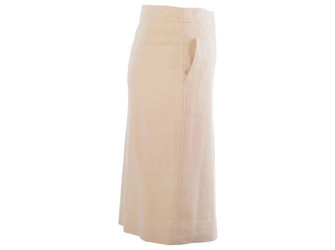 Conjunto de Casaco e Saia La Perla Openspace Beige em Lã Virgem e Cachemir Cru - vista 12