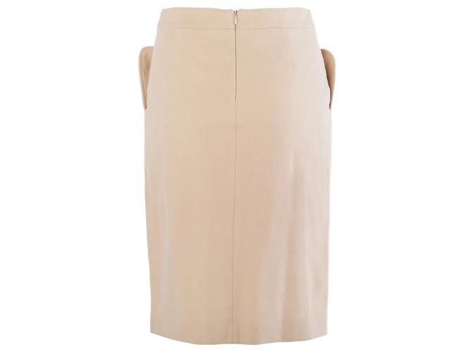 Conjunto de Casaco e Saia La Perla Openspace Beige em Lã Virgem e Cachemir Cru - vista 13