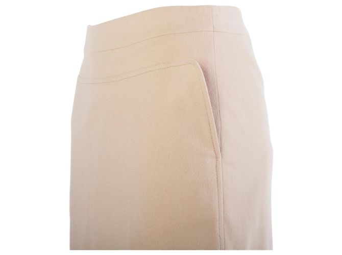 Conjunto de Casaco e Saia La Perla Openspace Beige em Lã Virgem e Cachemir Cru - vista 14