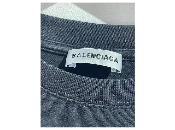 T-shirt Balenciaga Nera T.M Nero - vista 3