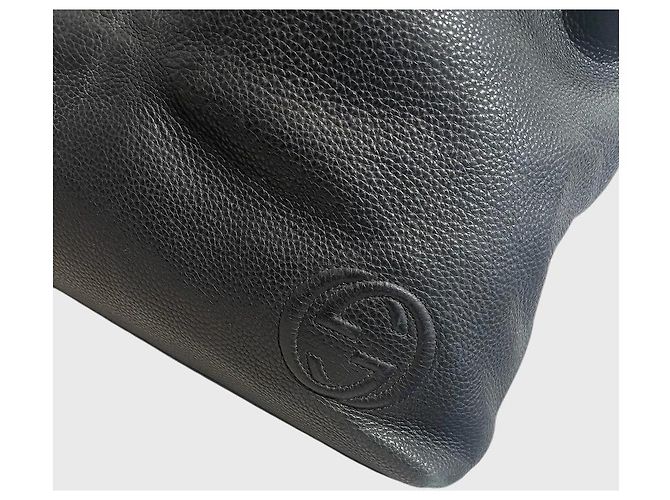 Borsa tote Gucci Soho in pelle nera Nero - vista 4