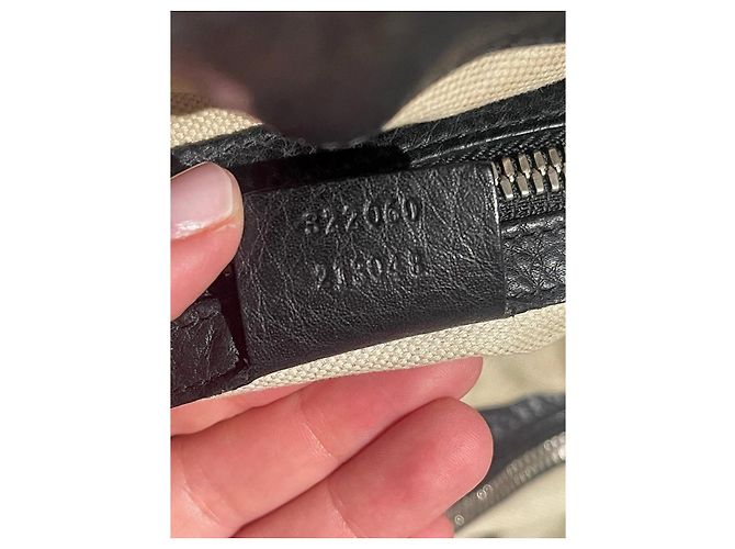 Borsa tote Gucci Soho in pelle nera Nero - vista 9