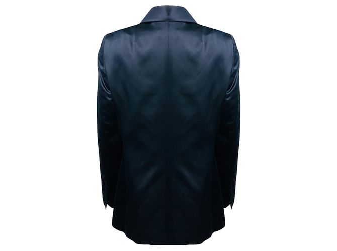 Giacca da smoking Akris blu navy / nero in seta - vista 3