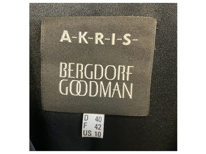 Giacca da smoking Akris blu navy / nero in seta - vista 4