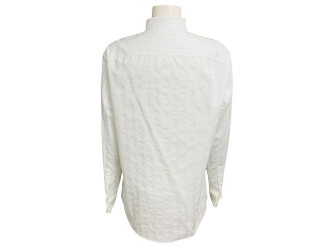 Camicia in cotone plissettata Optic White Loewe con ricamo logo Bianco - vista 3