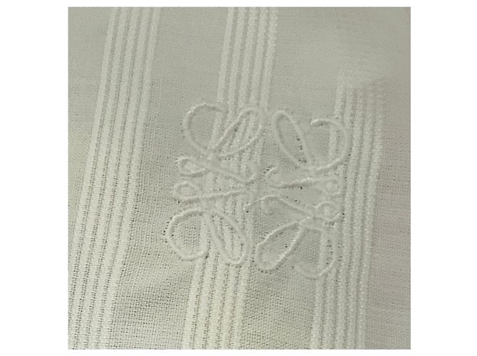 Camicia in cotone plissettata Optic White Loewe con ricamo logo Bianco - vista 7
