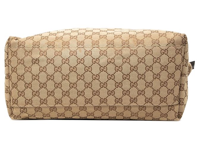 Borsa Tote Gucci GG Canvas Web beige - vista 3