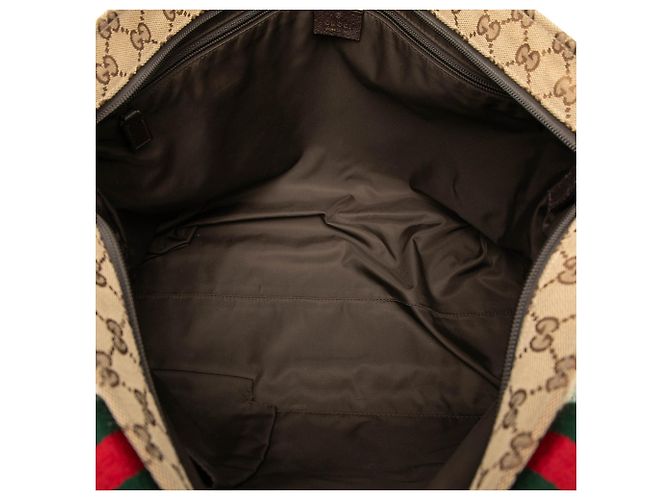 Borsa Tote Gucci GG Canvas Web beige - vista 4