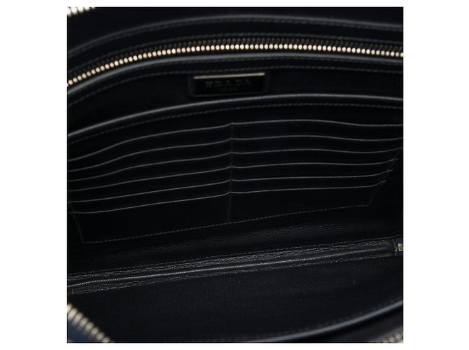 Housse d'ordinateur portable Prada Saffiano bleue Sac business - vue 4