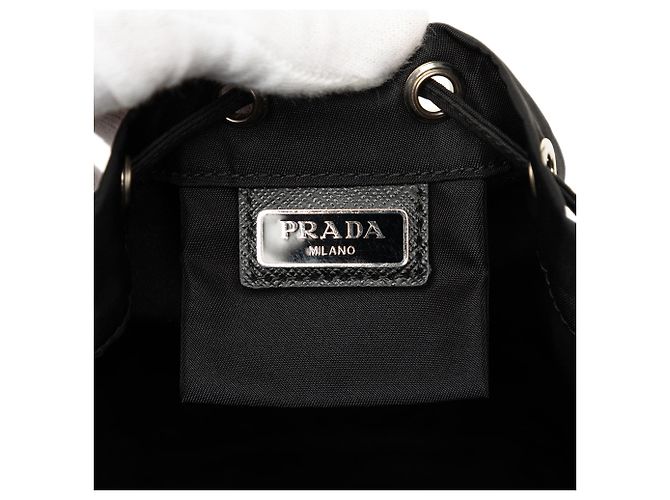 Pochette à cordon de serrage Prada Tessuto noire - vue 5