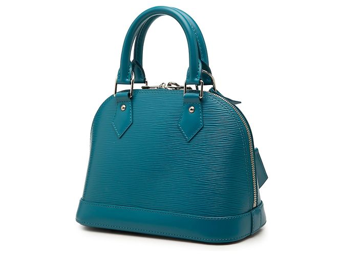 Borsa Louis Vuitton Alma BB in pelle Epi blu - Ansicht 2