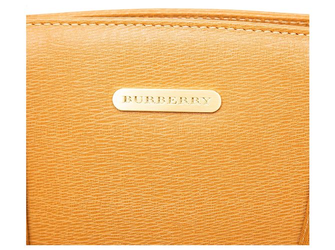 Borsa tote Burberry in pelle marrone - vista 5